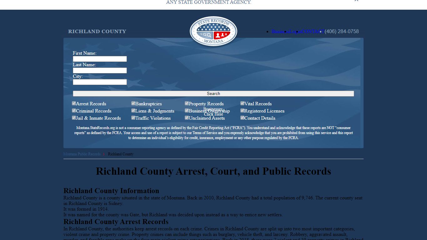 Richland County Arrest, Court, and Public Records